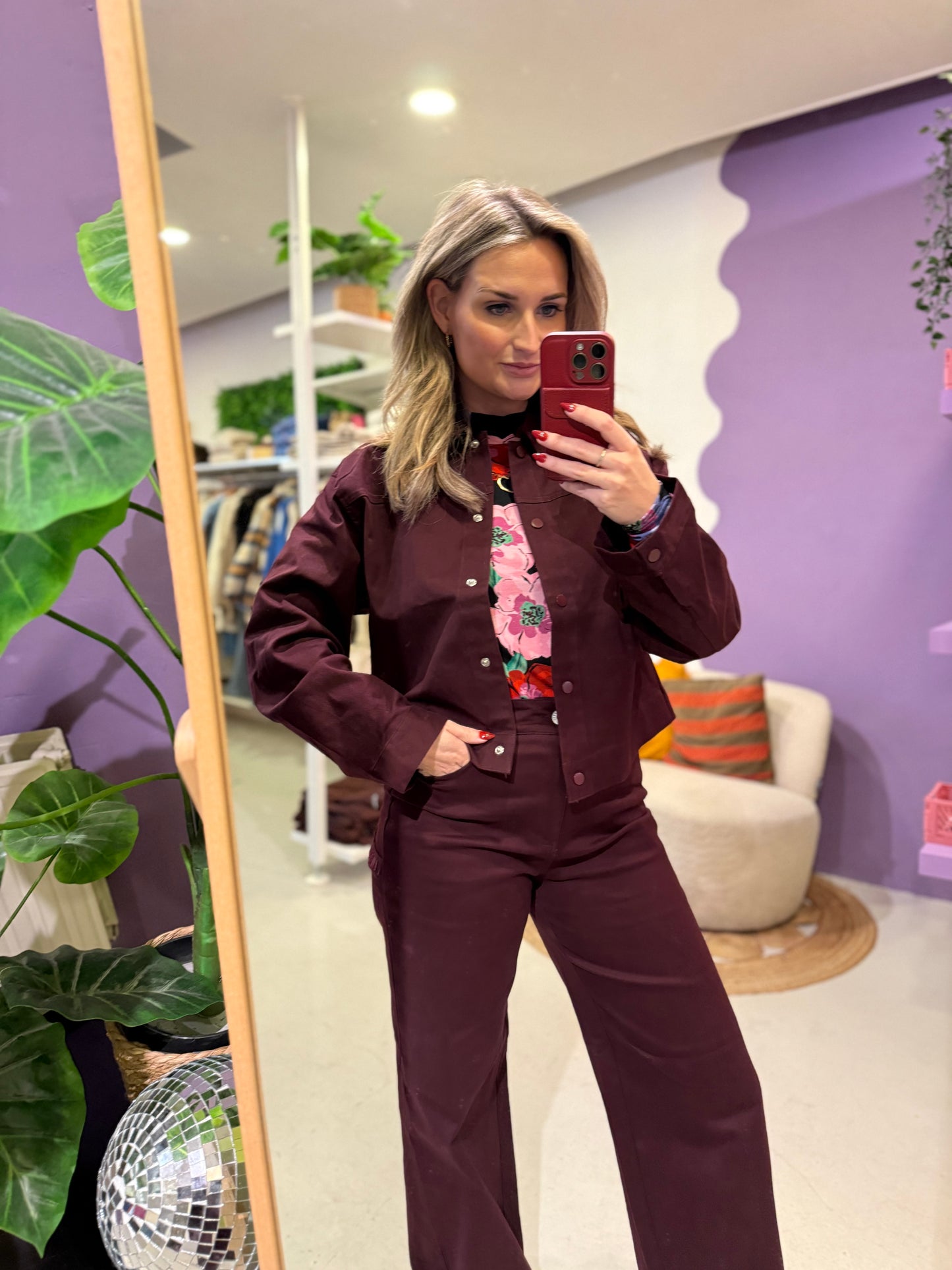 Mascha jacket wine red