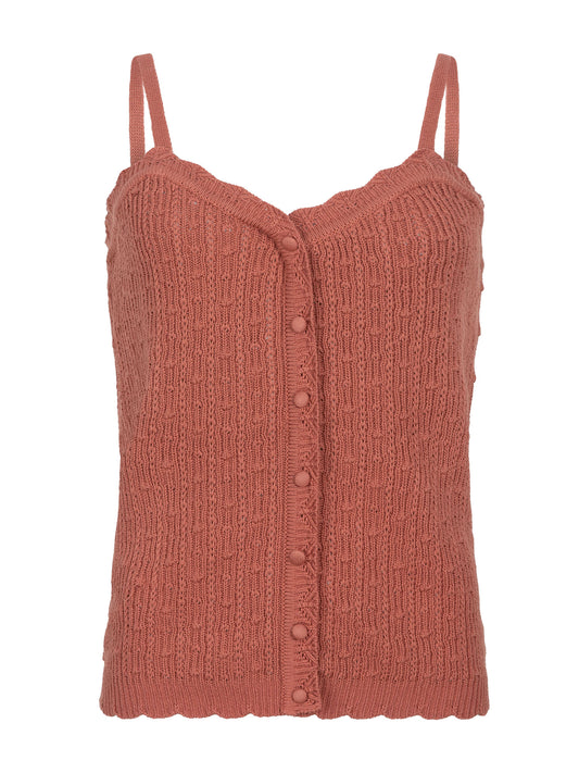 Knitted top kathleen rust