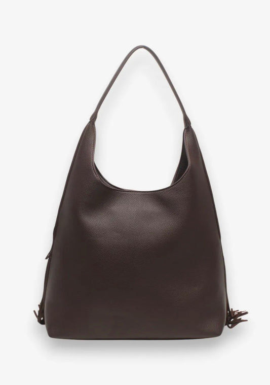 Fringe tas suede bruin