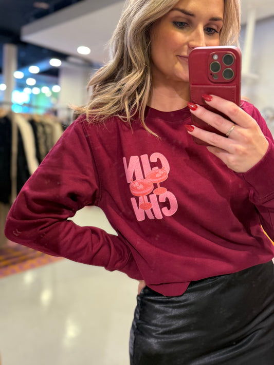 Cin cin sweater bordeaux rood