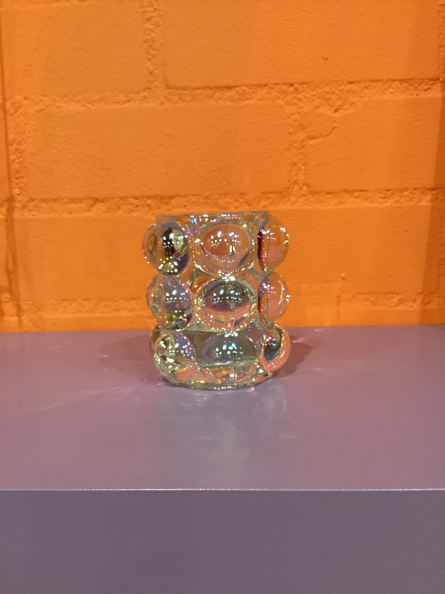 Kaarsenhouder glas bubbels