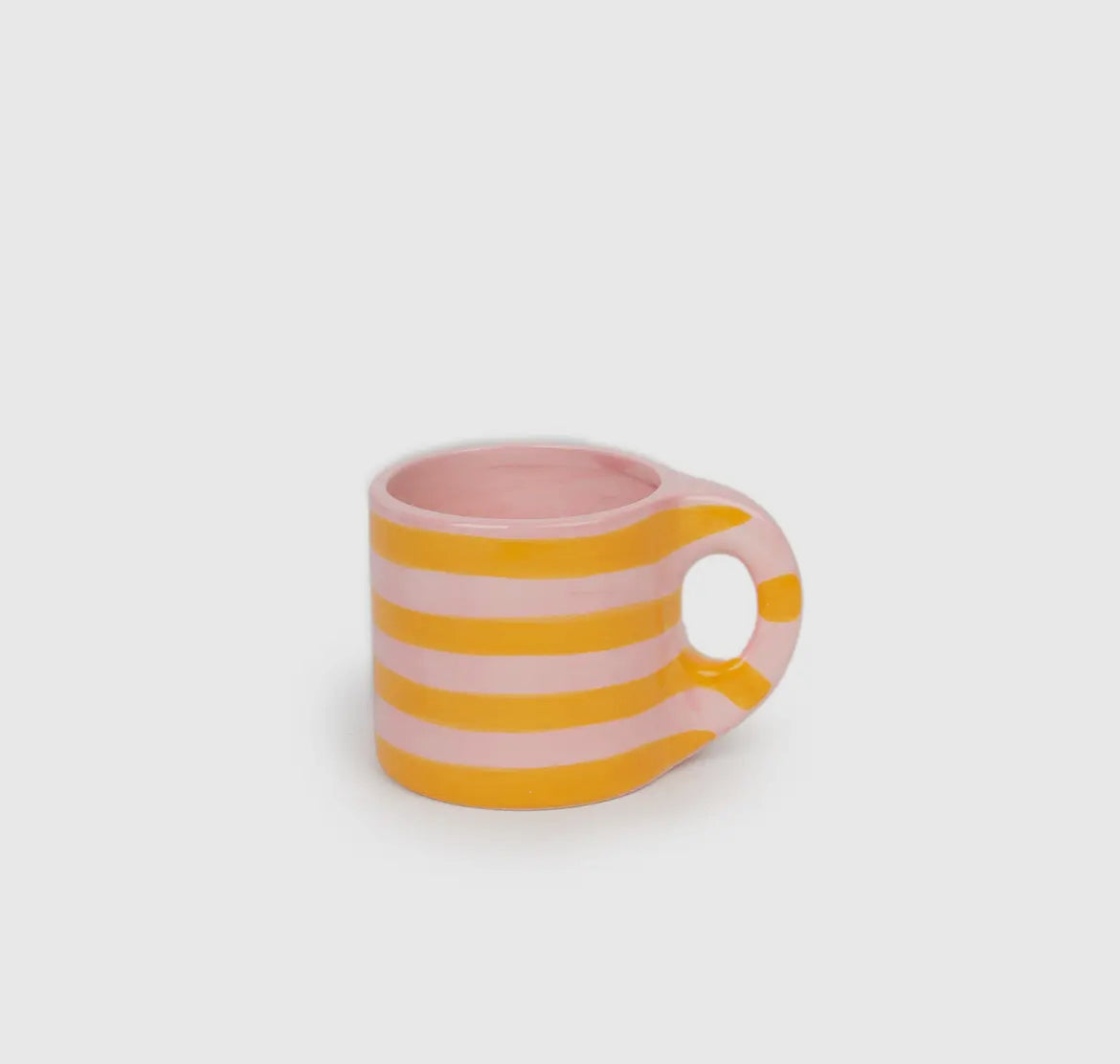 Funky stripe mok roze/oranje
