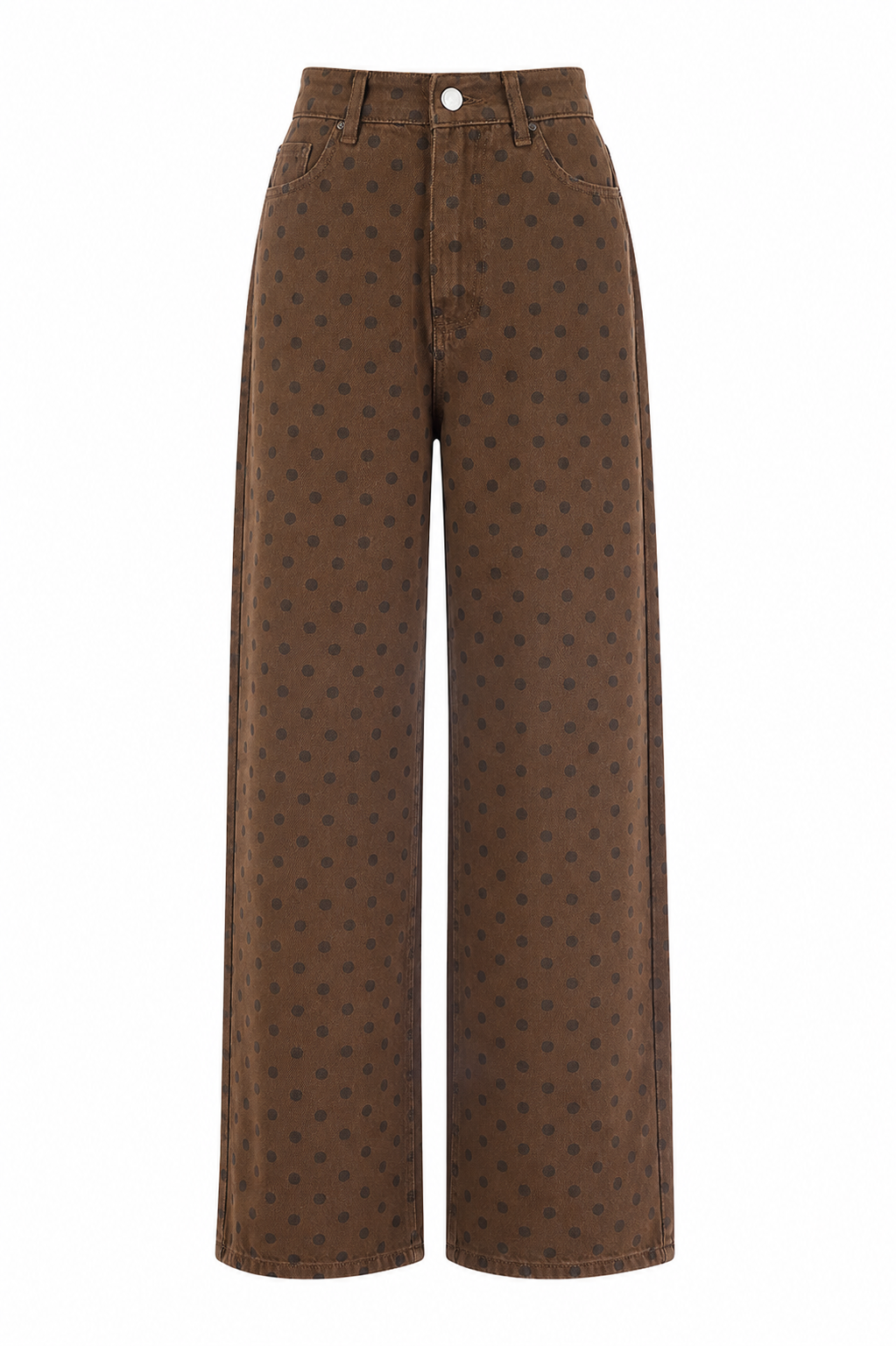 Bruine polkadot jeans
