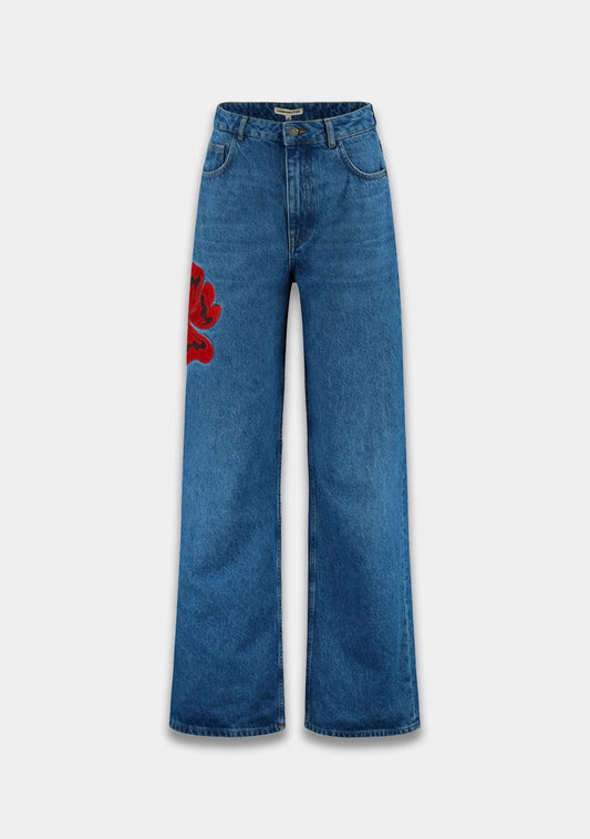 Yve jeans flower mid blue