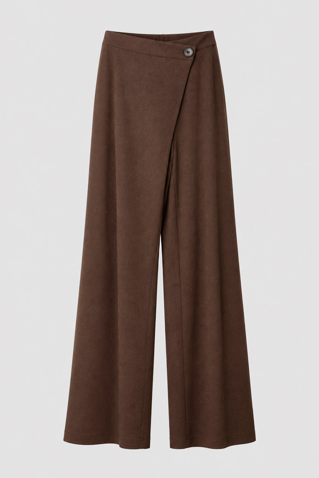 Zachte broek bruin met knoop