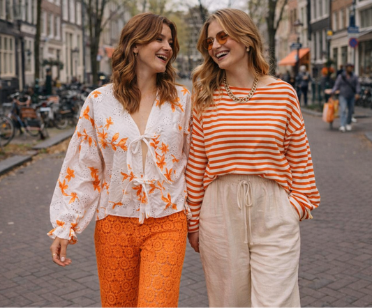 Crochet broek oranje