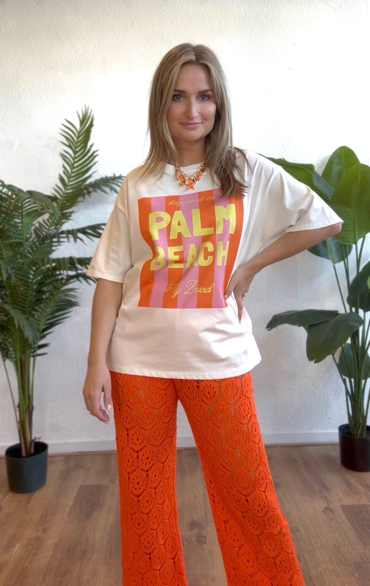 Crochet broek oranje