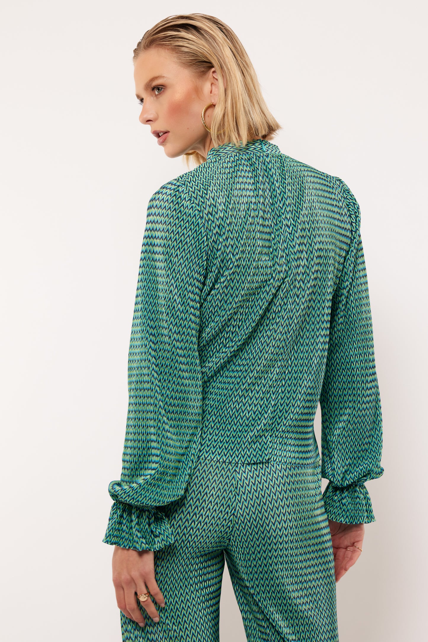 Gisella top - blue/ cactus
