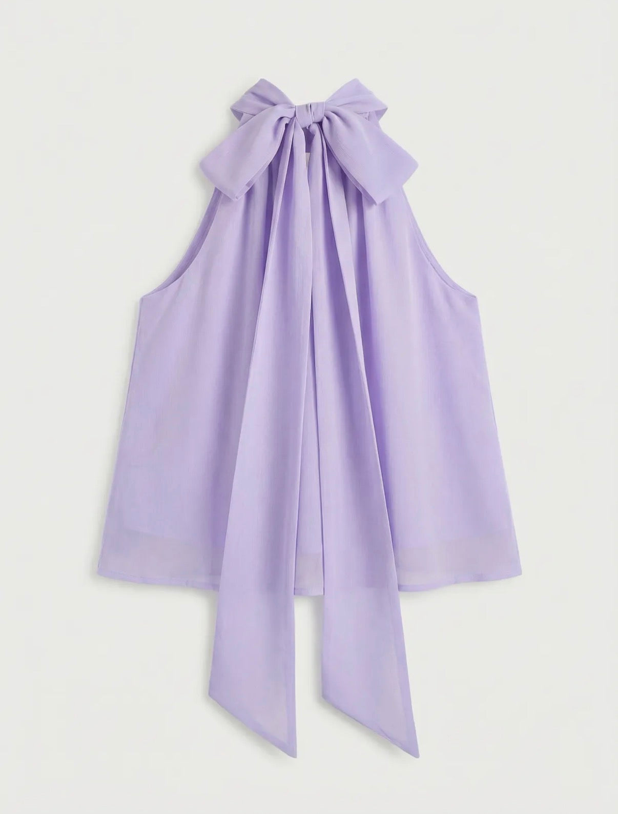 Lila halter top met strik
