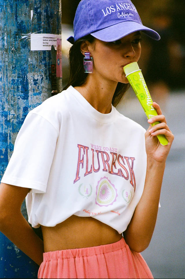 Soraya t-shirt offwhite/flower peach