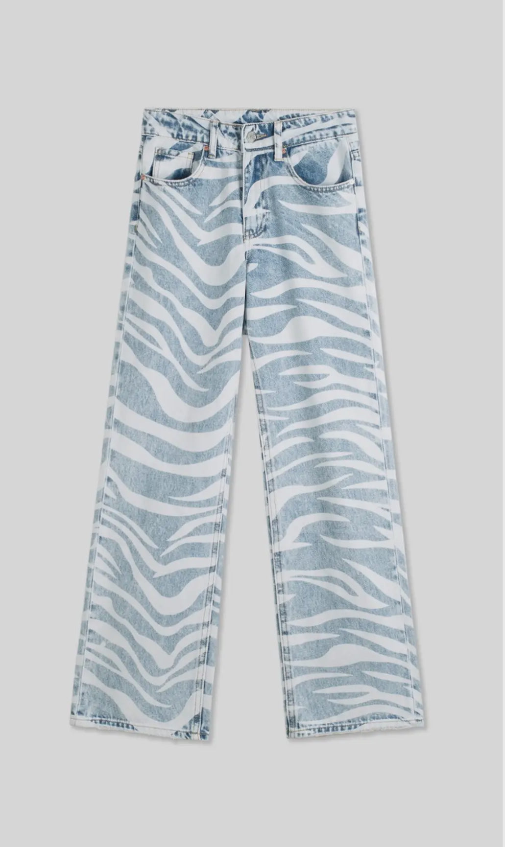 Zebra mom jeans mid rise