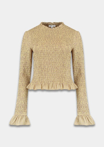 Veerle longsleeve check lemonade