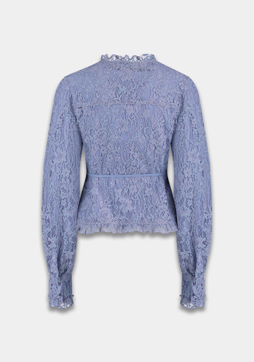 Coby lace blouse icy blue