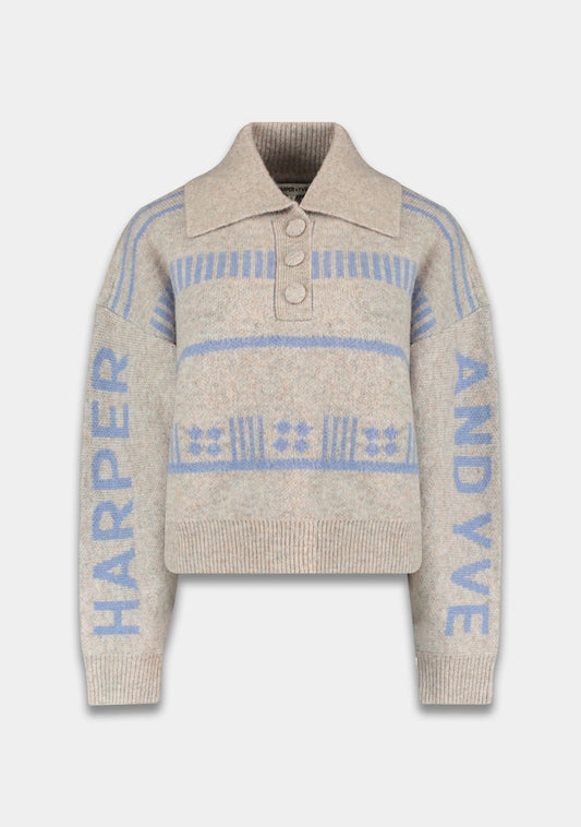 Trui nouck grey icy blue