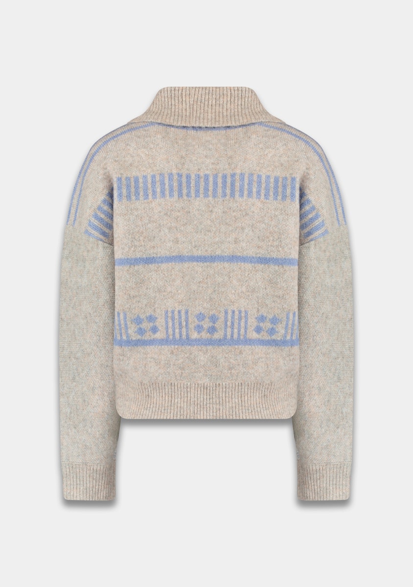 Trui nouck grey icy blue