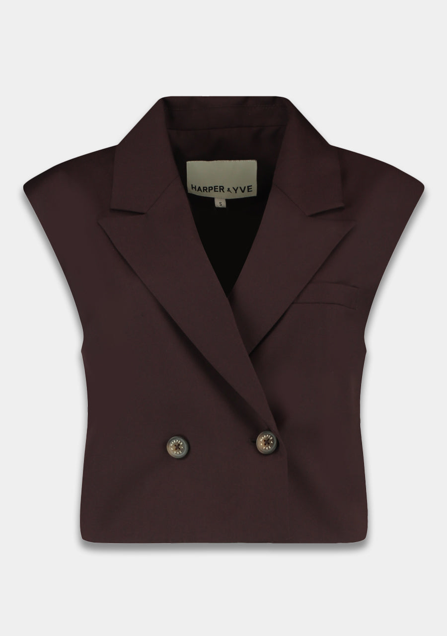 Esmee gilet dark fudge