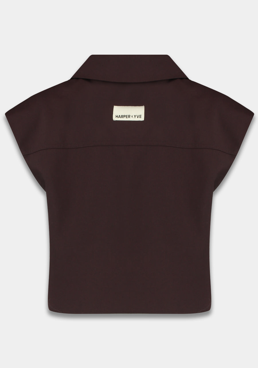 Esmee gilet dark fudge