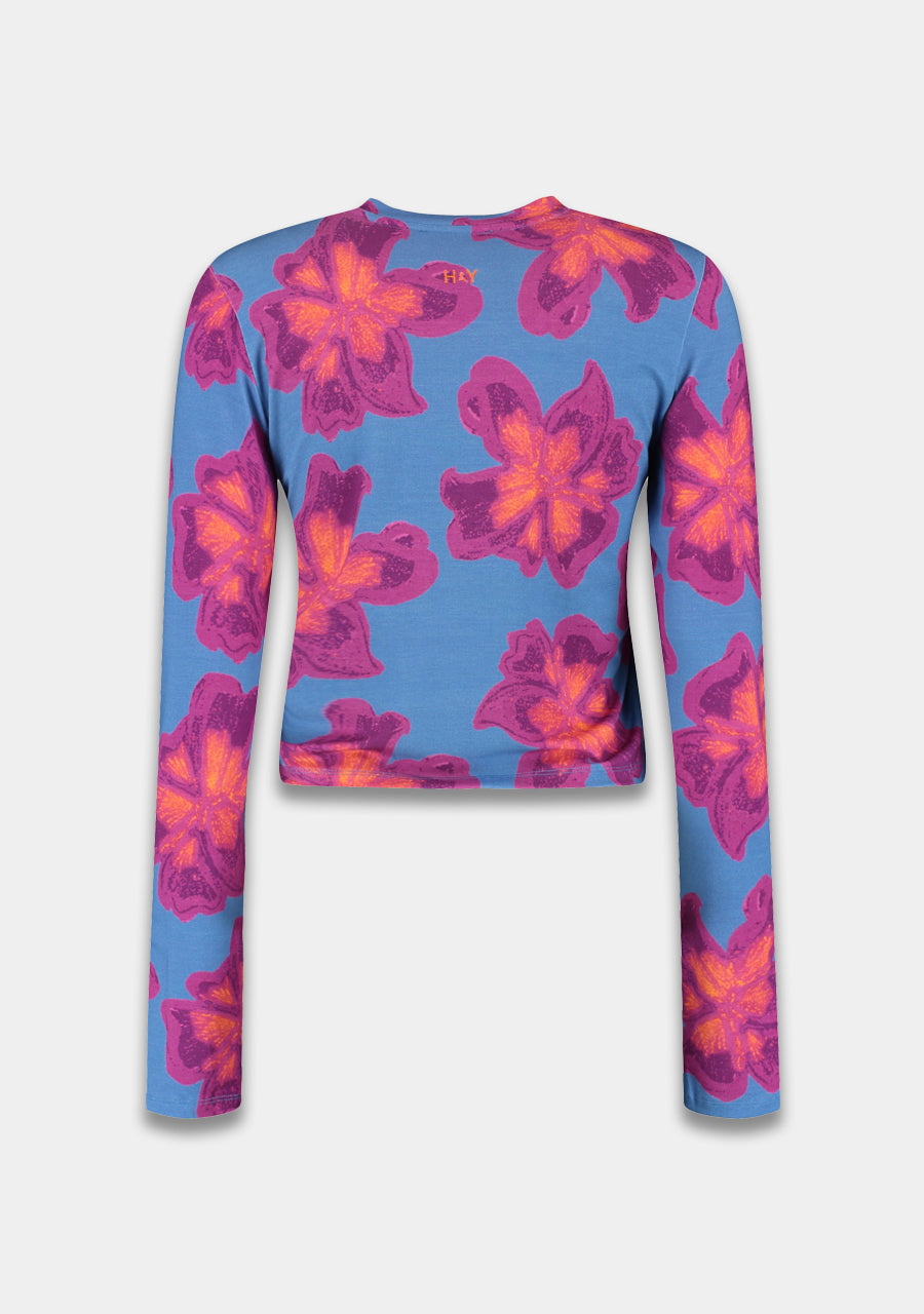 Jeff longsleeve bold flower- wild aster
