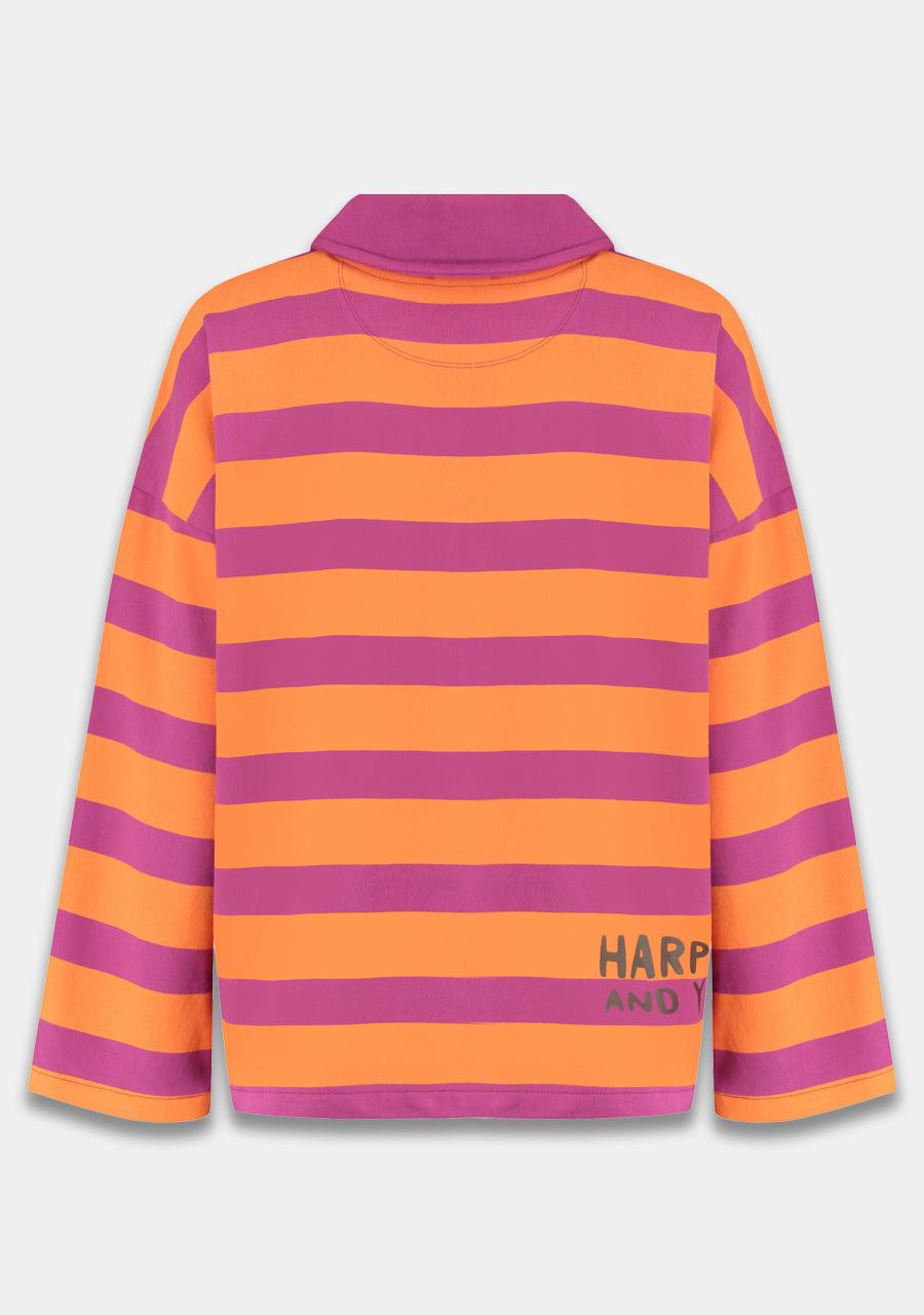 Pollie jumper striped spiced orange