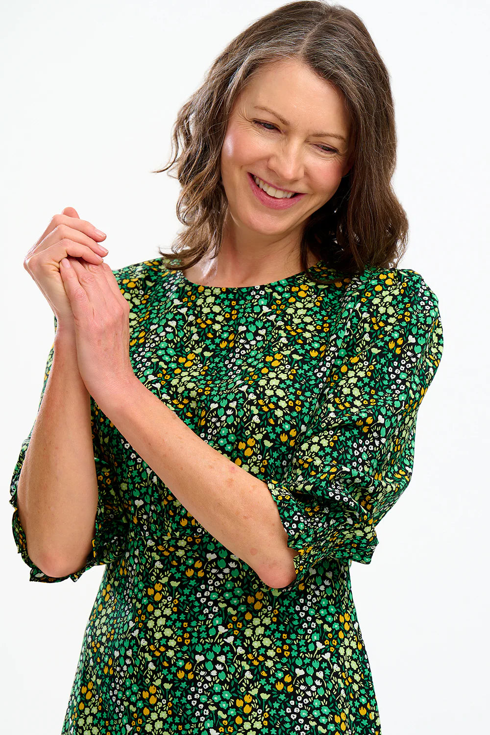 Lorelei dress green print