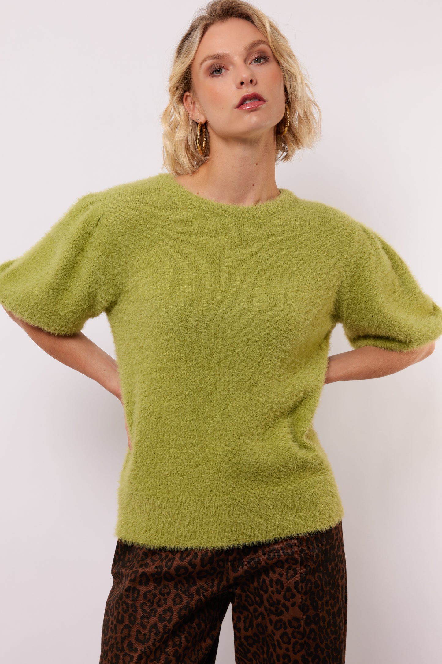 Moraine knit top palm