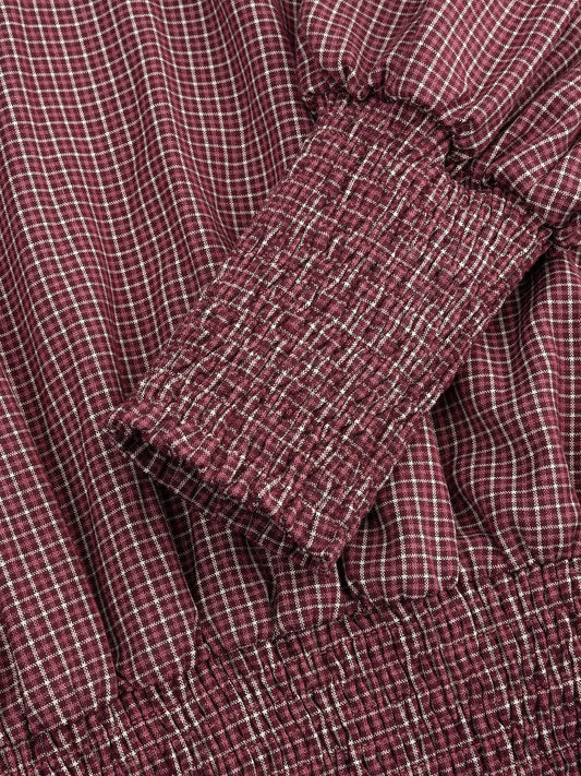 Top Tessa mauve check