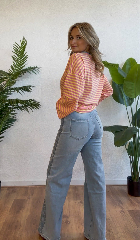Flower jeans