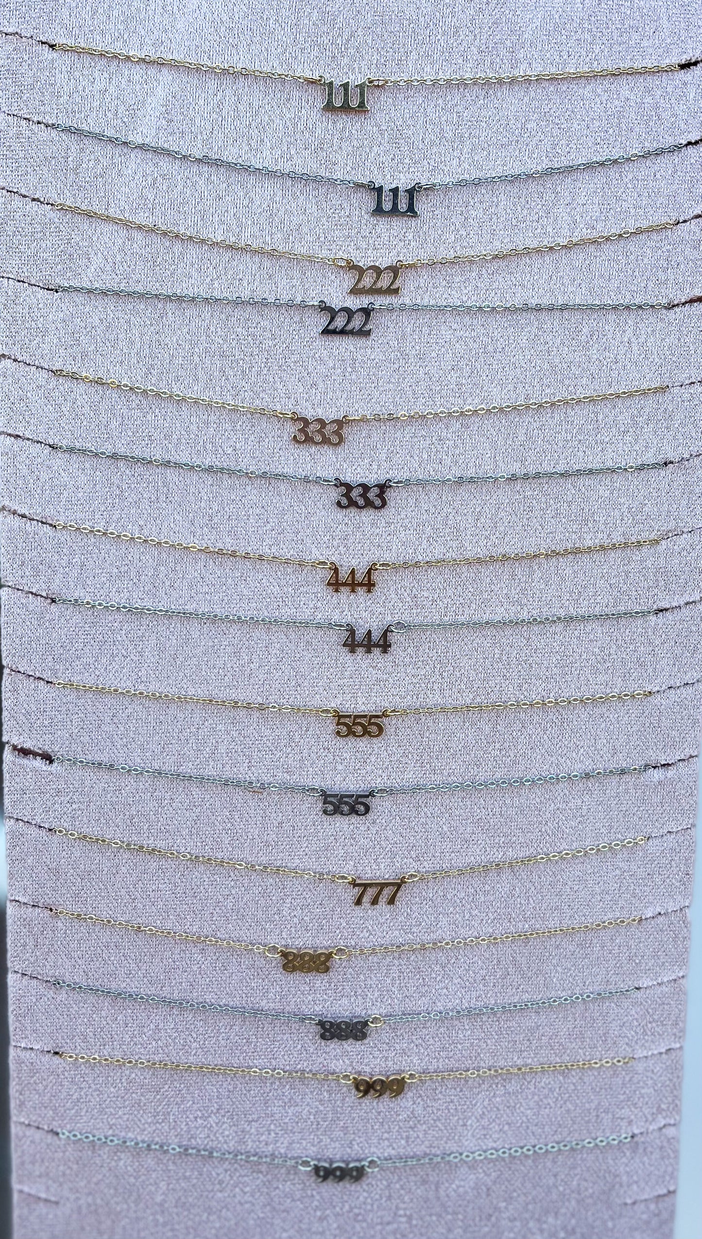 Angel number ketting goud