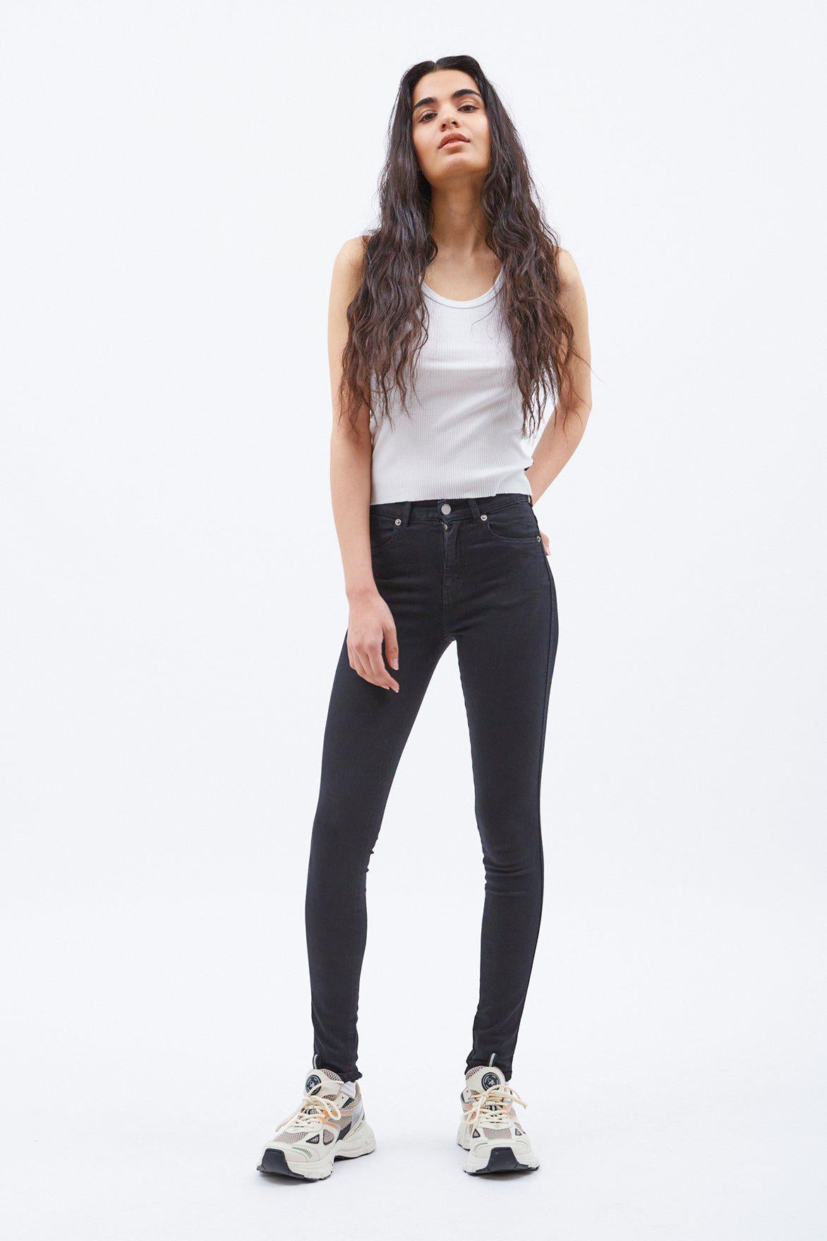 Moxy black skinny jeans high waste