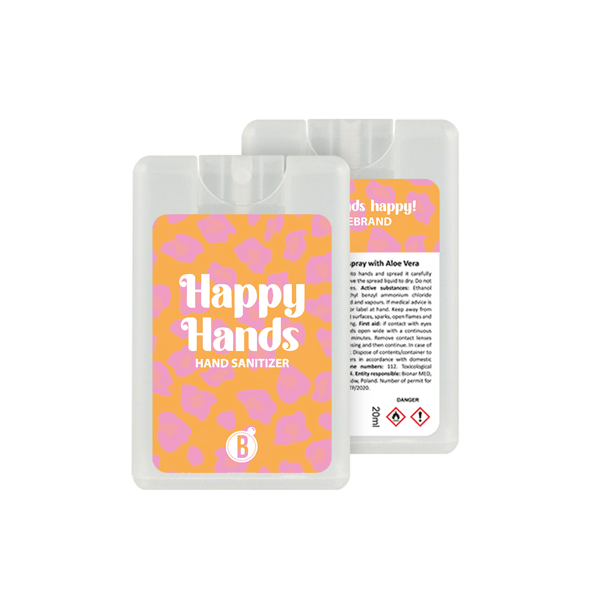 Happy hands desinfectie spray Pink Leopard