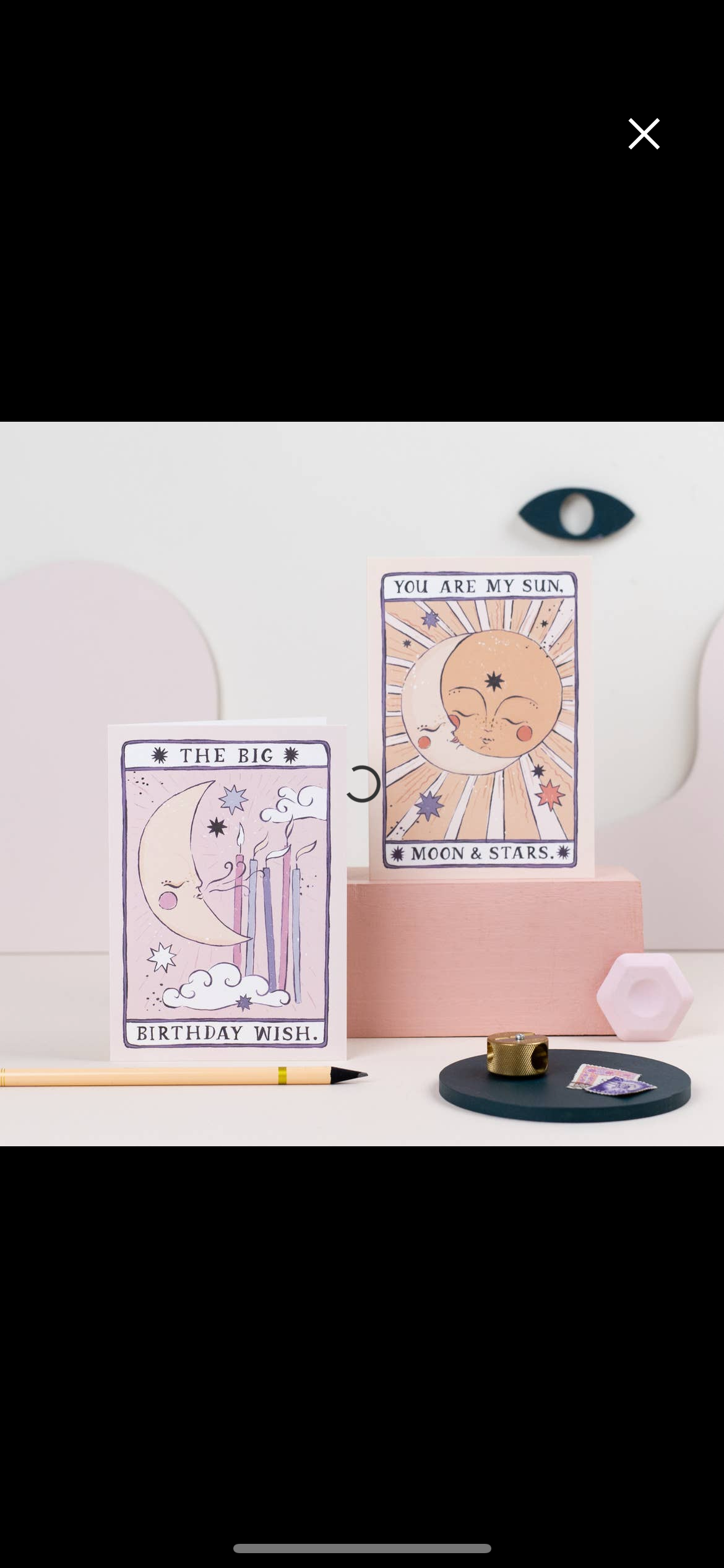 Tarot moon birthday card