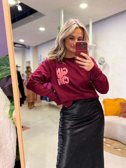 Cin cin sweater bordeaux rood