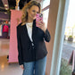 Zwarte blazer met strikjes