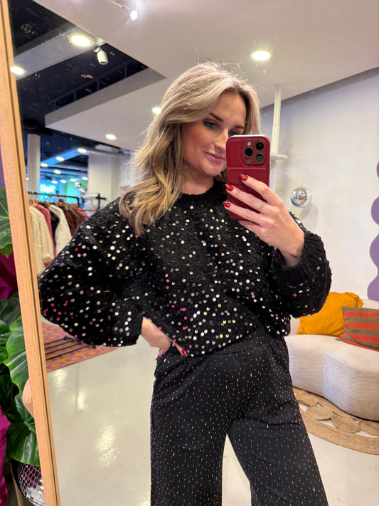 Nayra knit sweater black