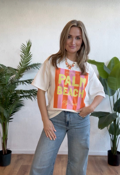 Palm beach t-shirt oranje