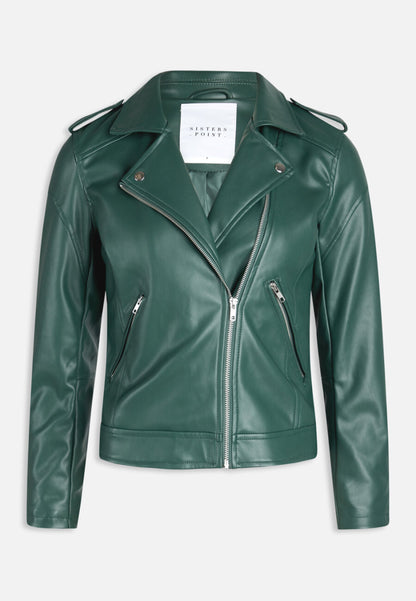 Vegan leather jacket green