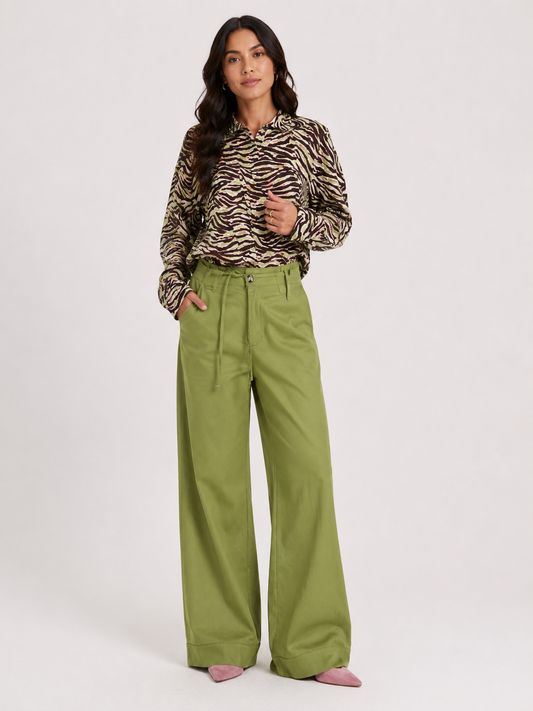 Sena blouse quartz/dark chocolate