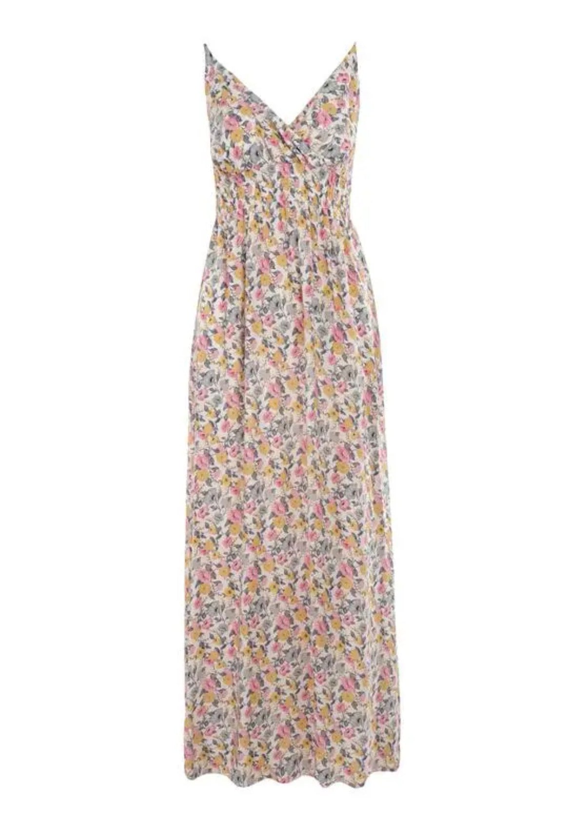 Maxi dress flower pink