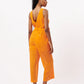 Jumpsuit met embroidery oranje