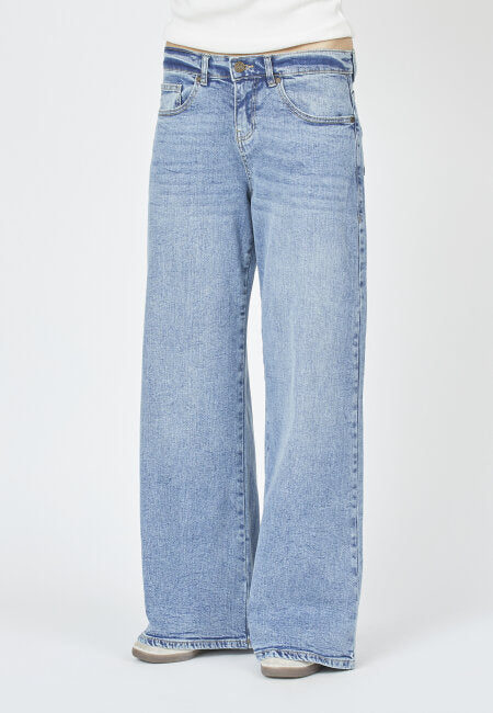 Low rise jeans rechte pijp lichte wassing