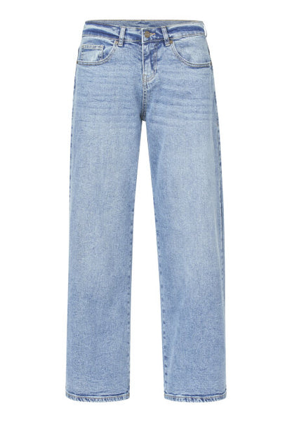 Low rise jeans rechte pijp lichte wassing