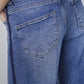 Low rise rechte jeans mid blue wash navy