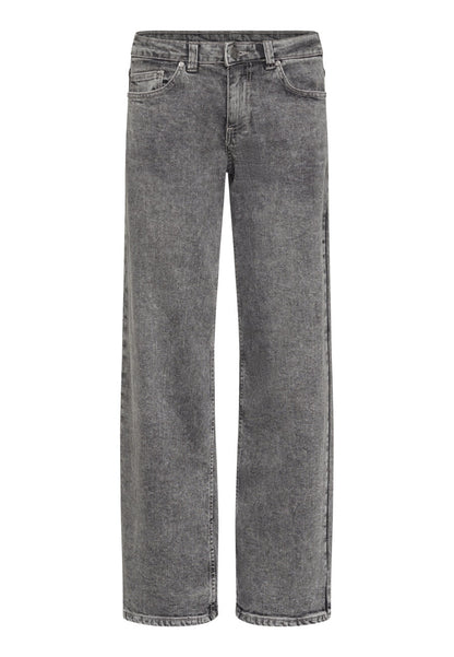 Low rise rechte jeans light grey
