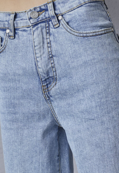 Rechte jeans Ligh blue wash