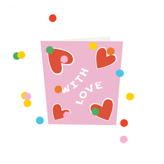 Confetti card With Love