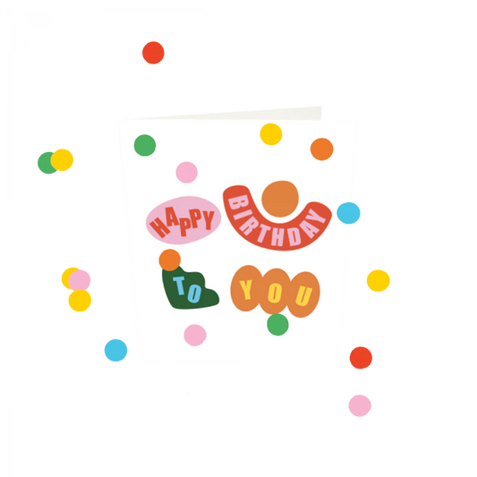 Confetti card Happy Birthday Wishes