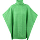 Gebreide Poncho met col groen