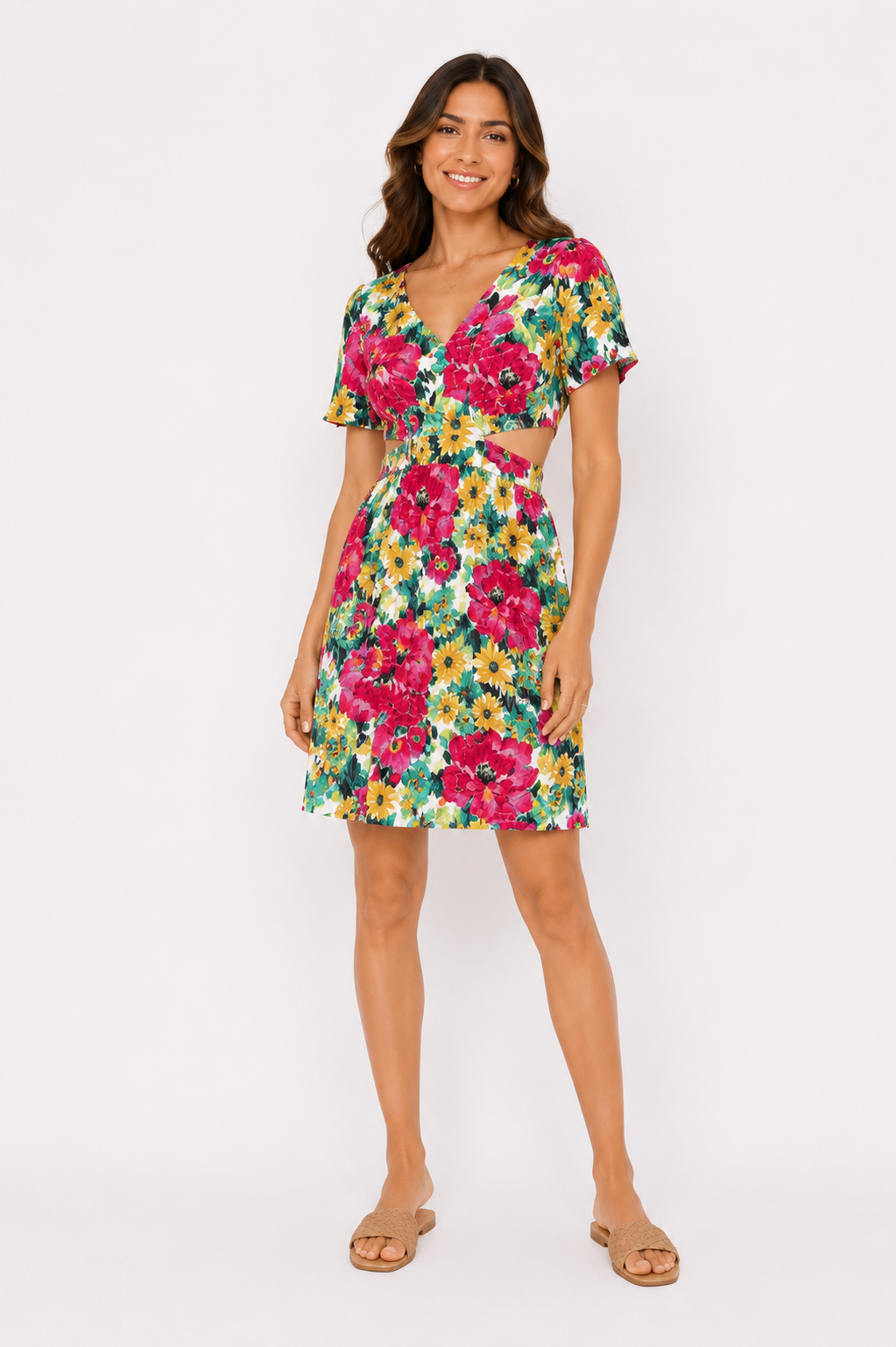 Cut out dress sunflower