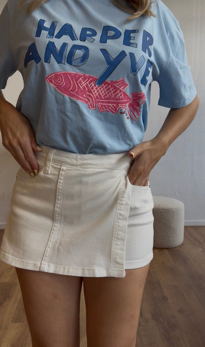 Spijker skort wit