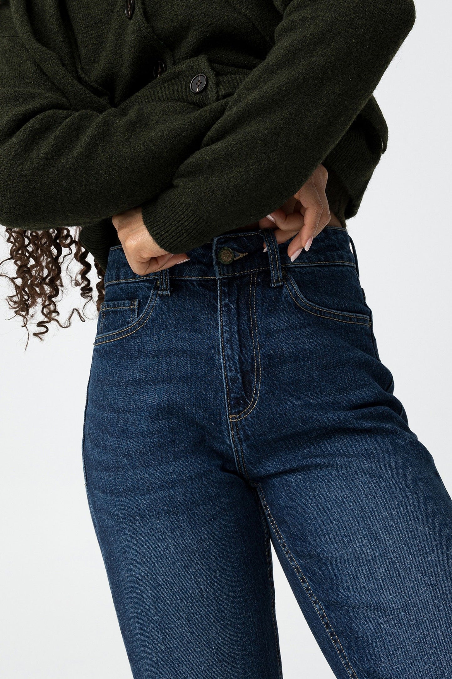 High waste jeans IRIS dark blue